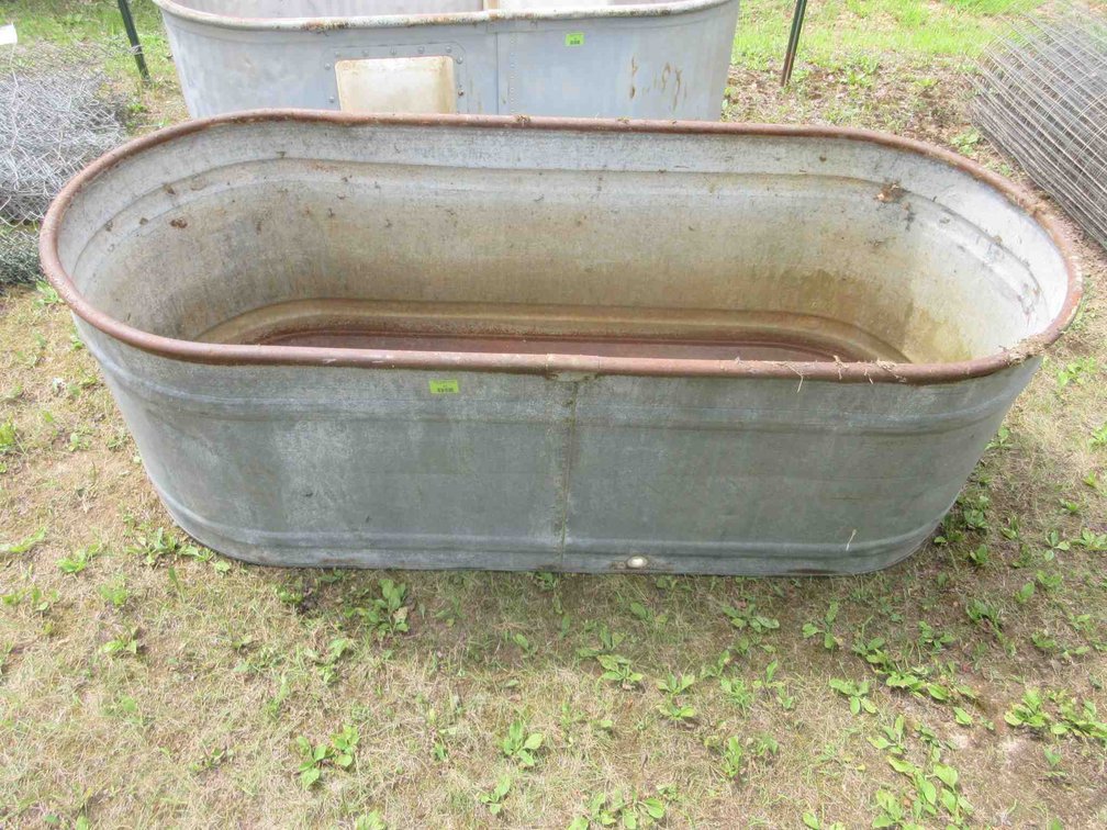 Galvanized stock tank