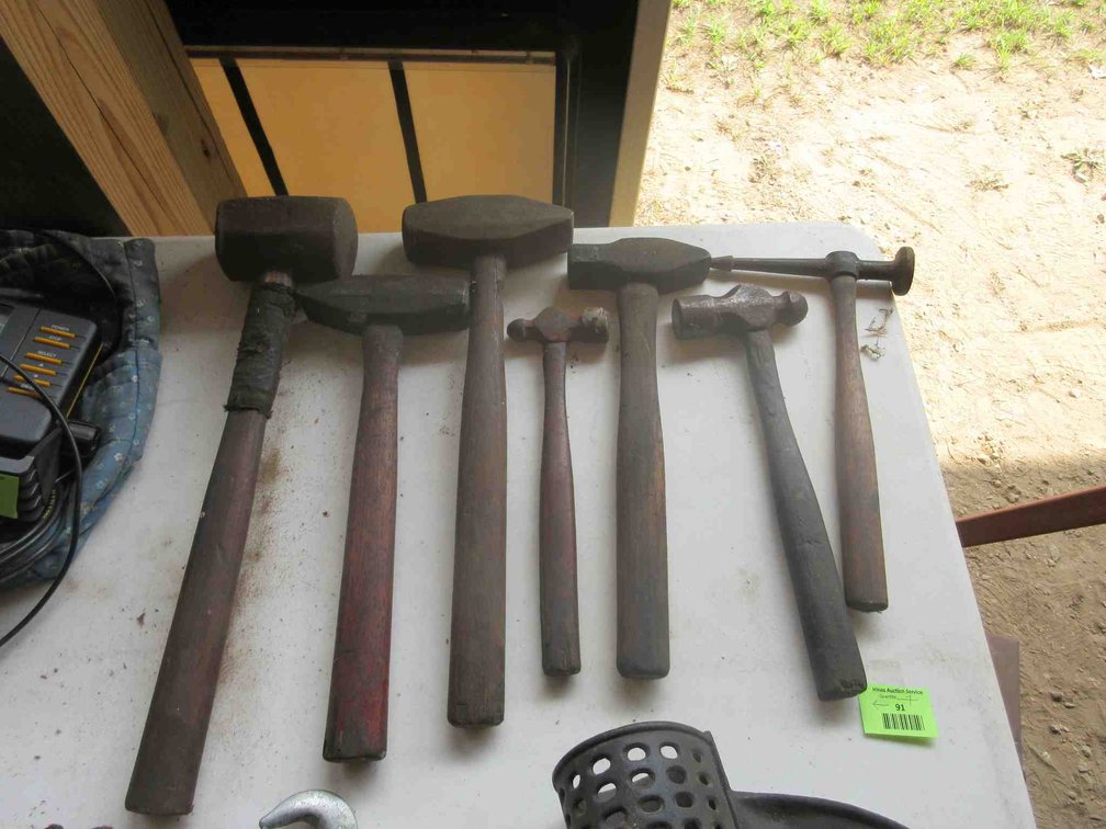 Group of hammers and mallets