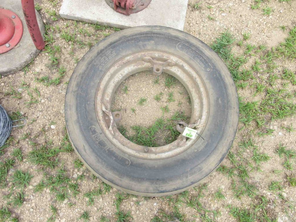 Tractor tire on rim