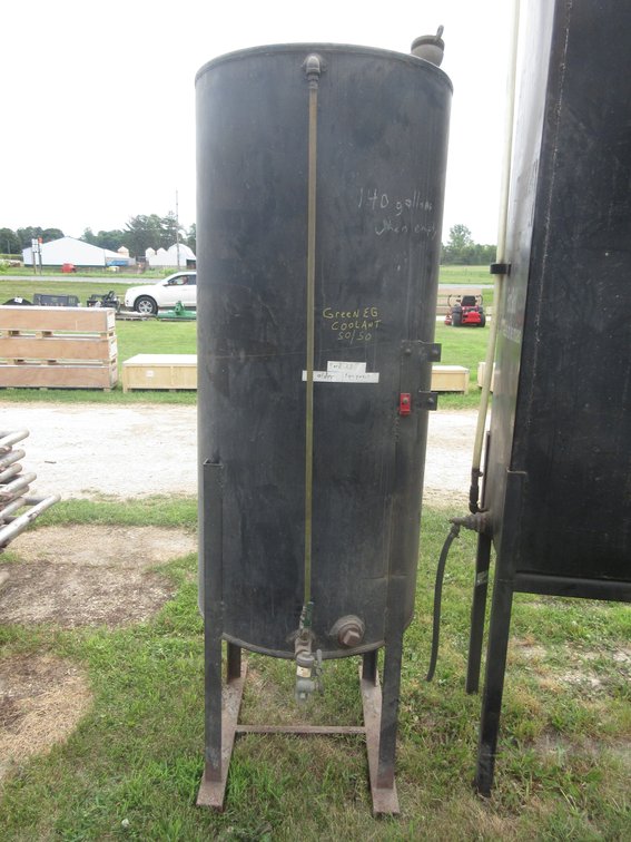 Coolant container on stand