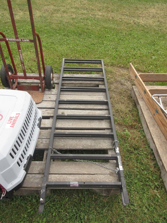 Folding metal ladder