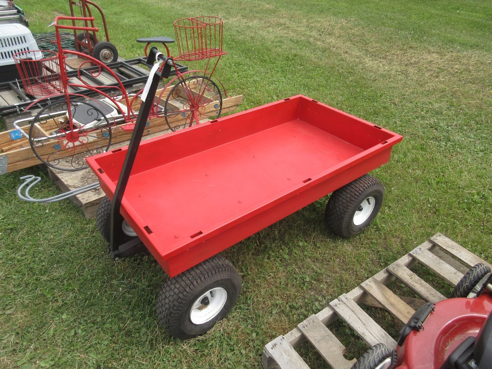 Metal yard wagon with handle