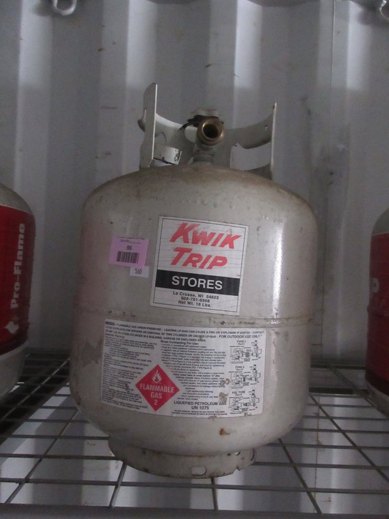 LP portable gas tank, empty