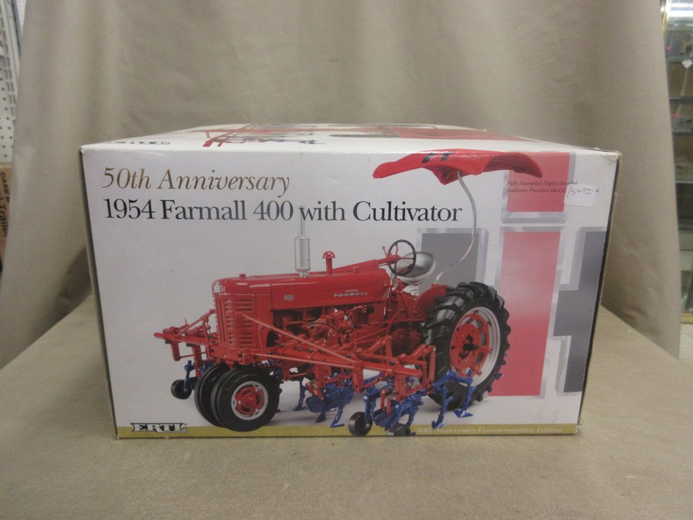 Ertl die cast Farmall 400 tractor with cultivator