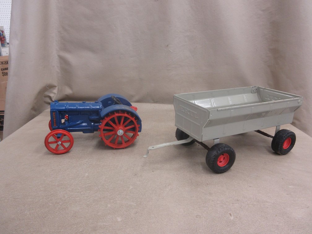Ertl die cast Fordson tractor and grain wagon