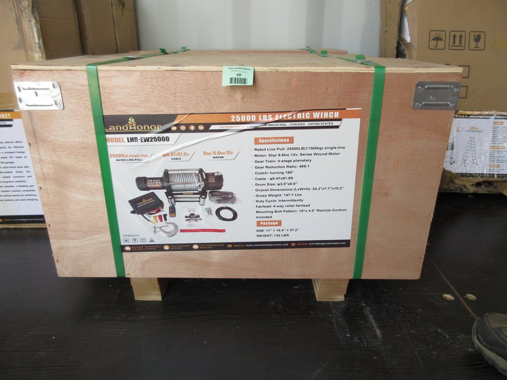 Land Honor 25000 lb. electric winch