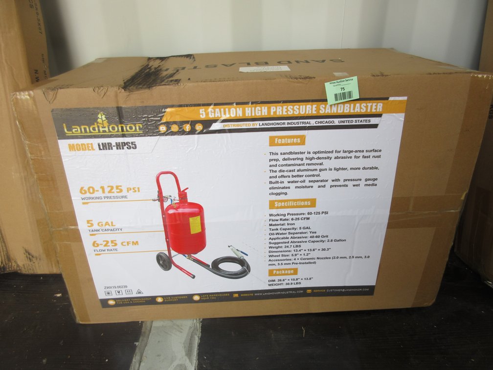 Land Honor 5 gallon high pressure sand blaster