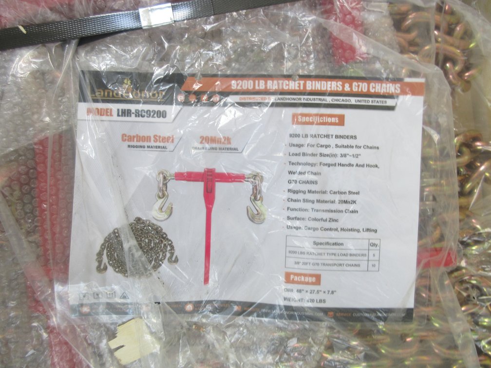 Land Honor 9200 lb. ratchet binder + G70 chain