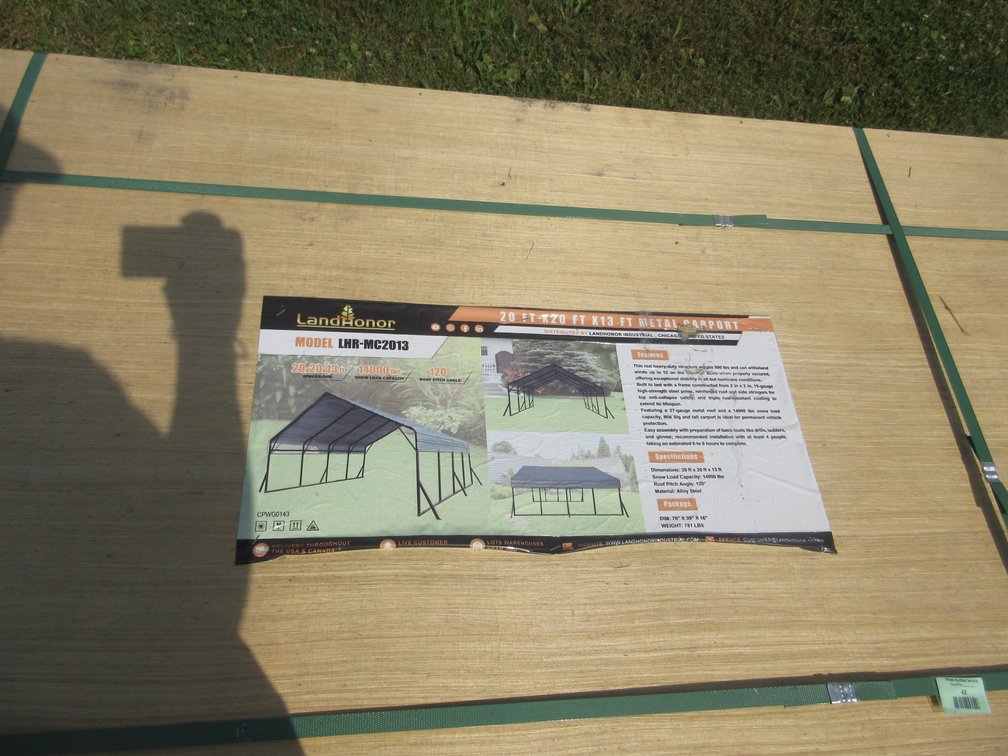Land Honor 20' x 20' 13' Metal carport