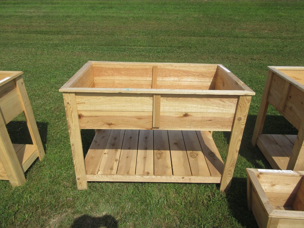 Hand-made Wooden standing planter
