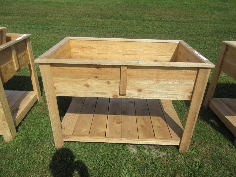 Hand-made Wooden standing planter
