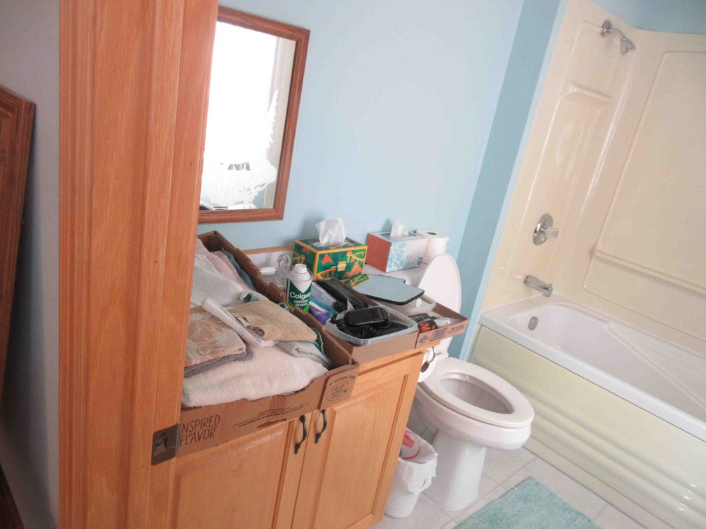 Group in bathroom