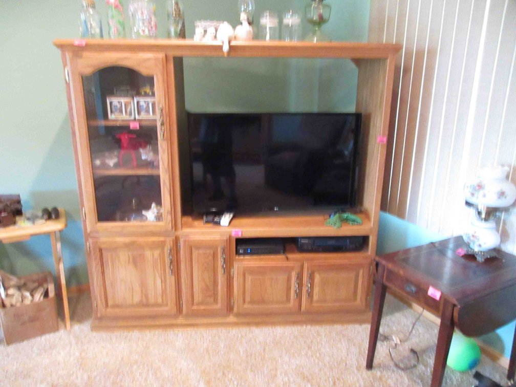 Oak entertainment center