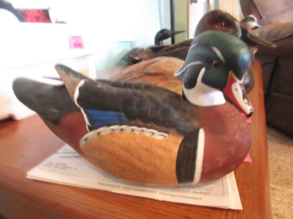 Danbury Mint wood duck decoy by George Kruth