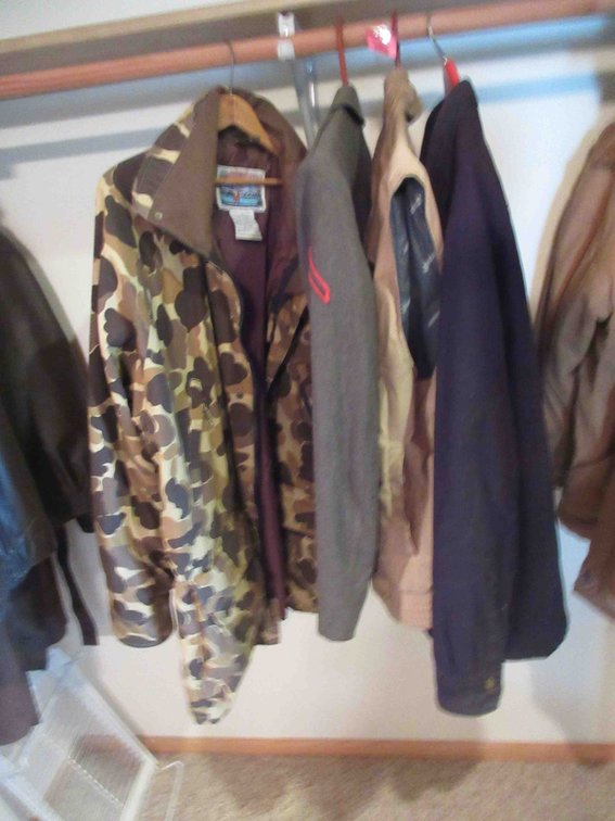 Group of jackets and vests