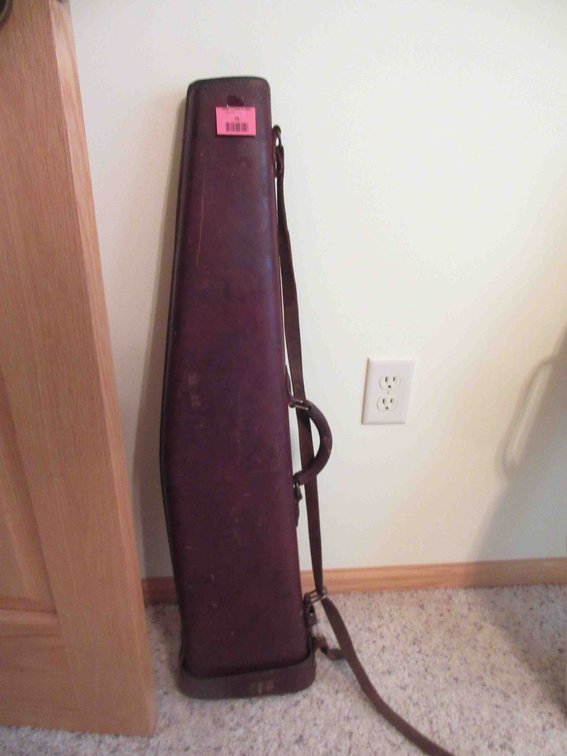 Hard leather gun case