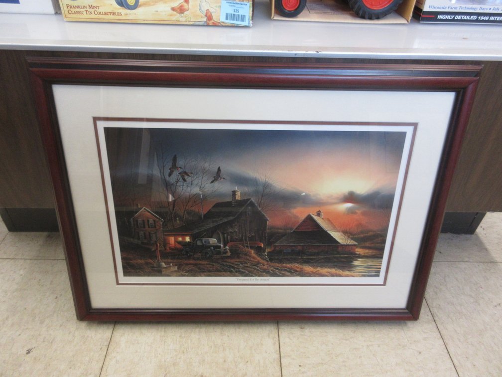 Framed Terry Redlin "Prepared For The Season" print