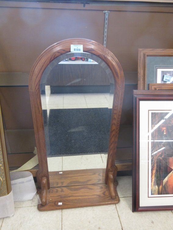 Oak framed mirror