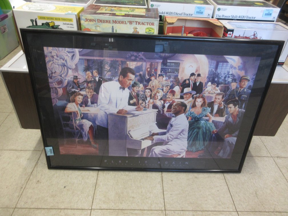 Framed "Play it Again" poster
