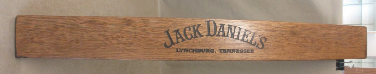 Oak Jack Daniels wood wall hanging
