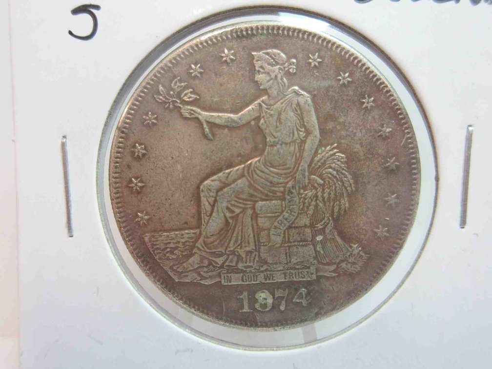 1874-S Trade dollar