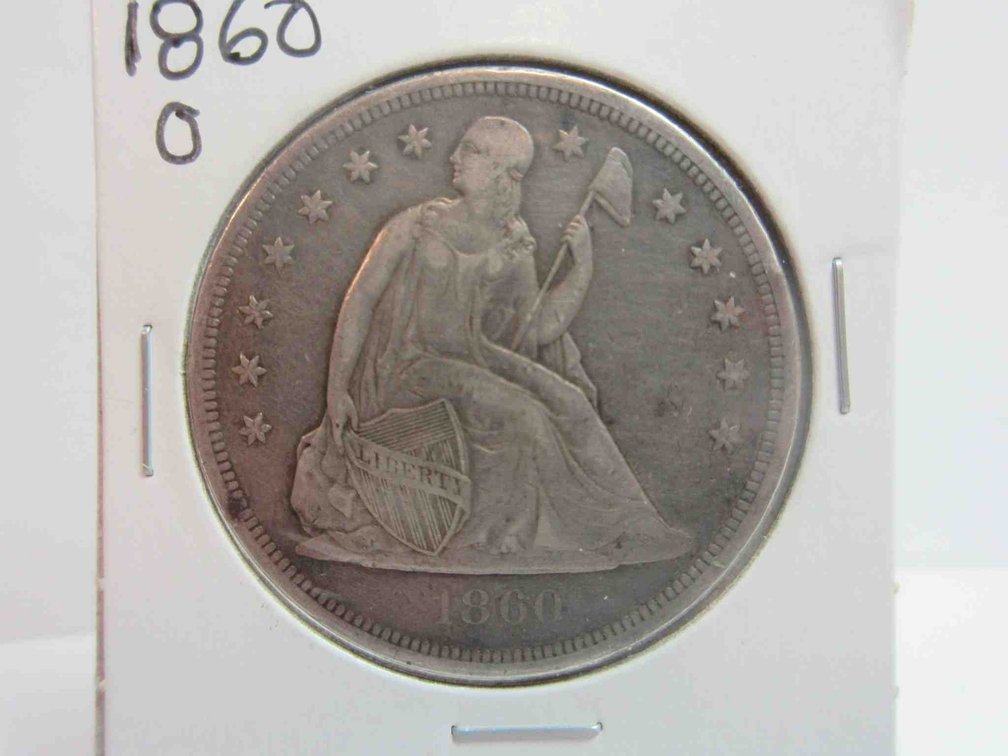 1860-O Seated Liberty dollar