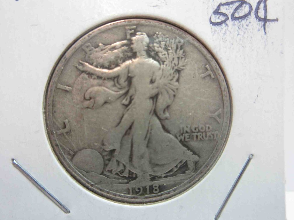 1918 Walking Liberty half dollar