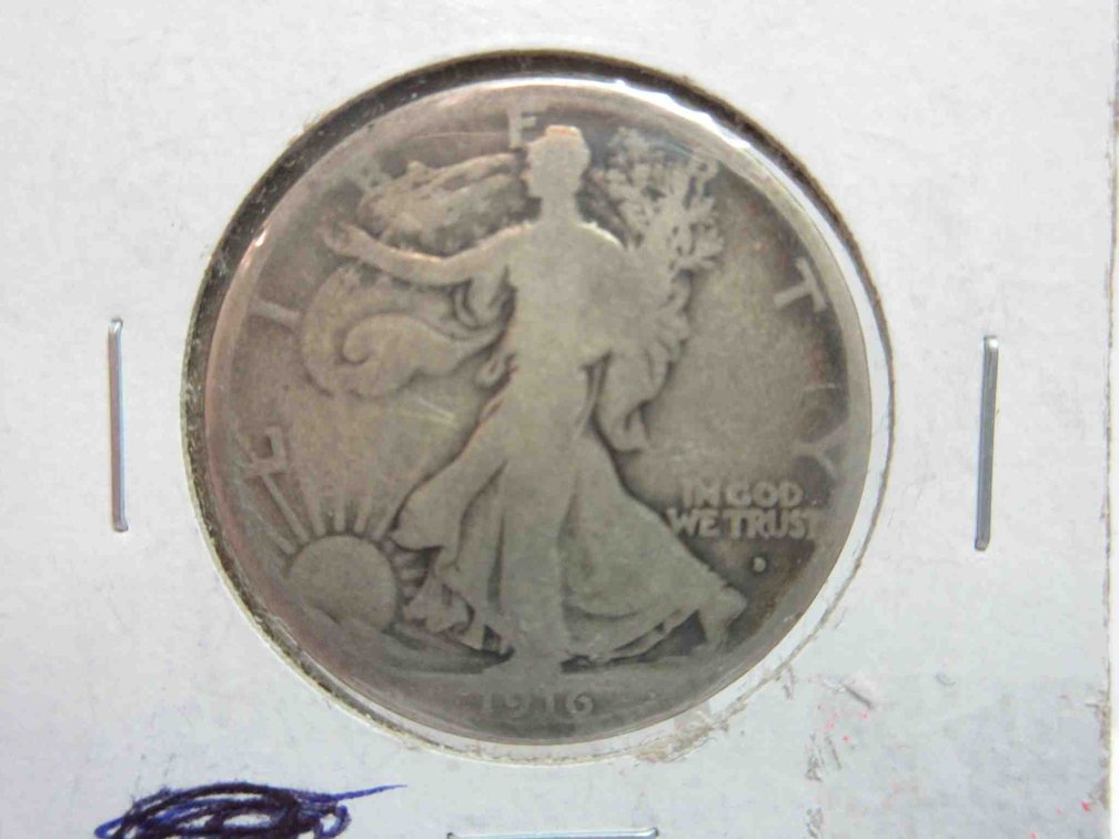1916-D Walking Liberty half dollar