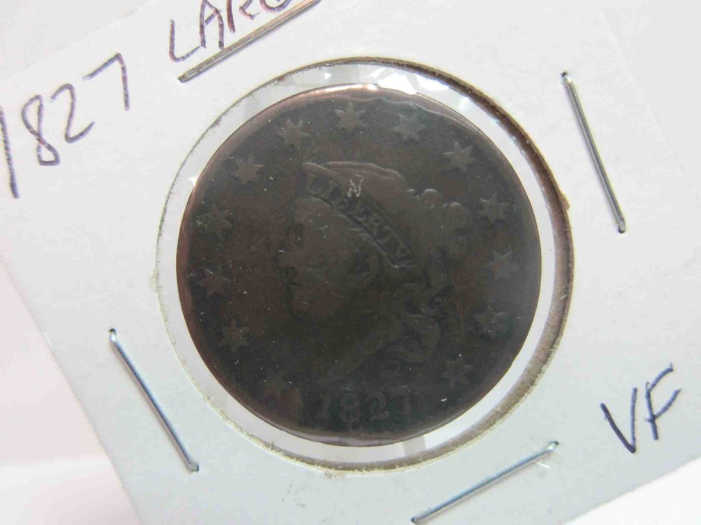 1827 Coronet large cent