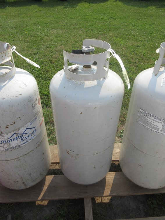 Metal portable LP gan tank, empty
