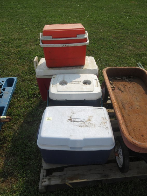 (4) Plastic coolers