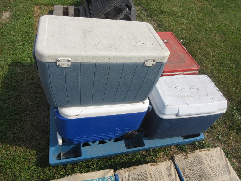 (3) Plastic coolers