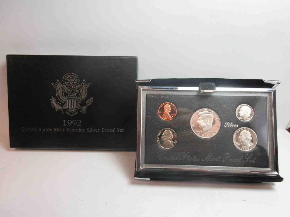 1992-S US Silver premier proof set