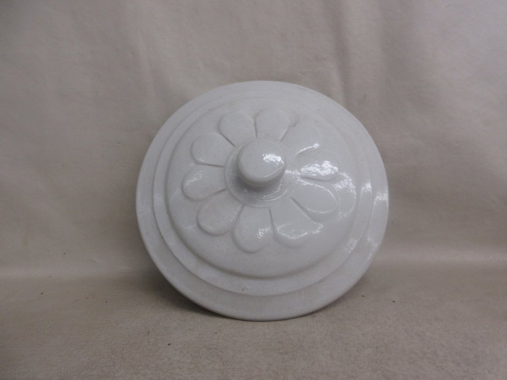 Glazed stoneware crock lid