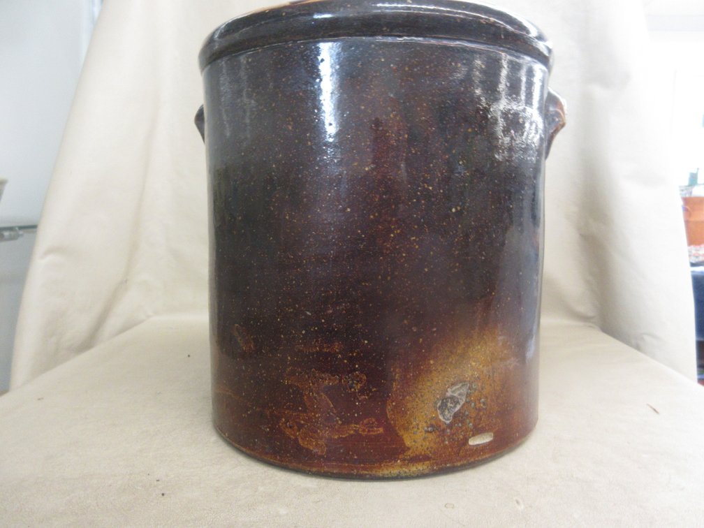 White's Pottery Works glazed stoneware crock
