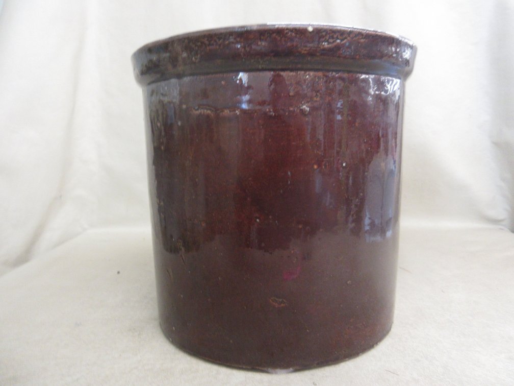 Monmouth Potteries brown glazed crock