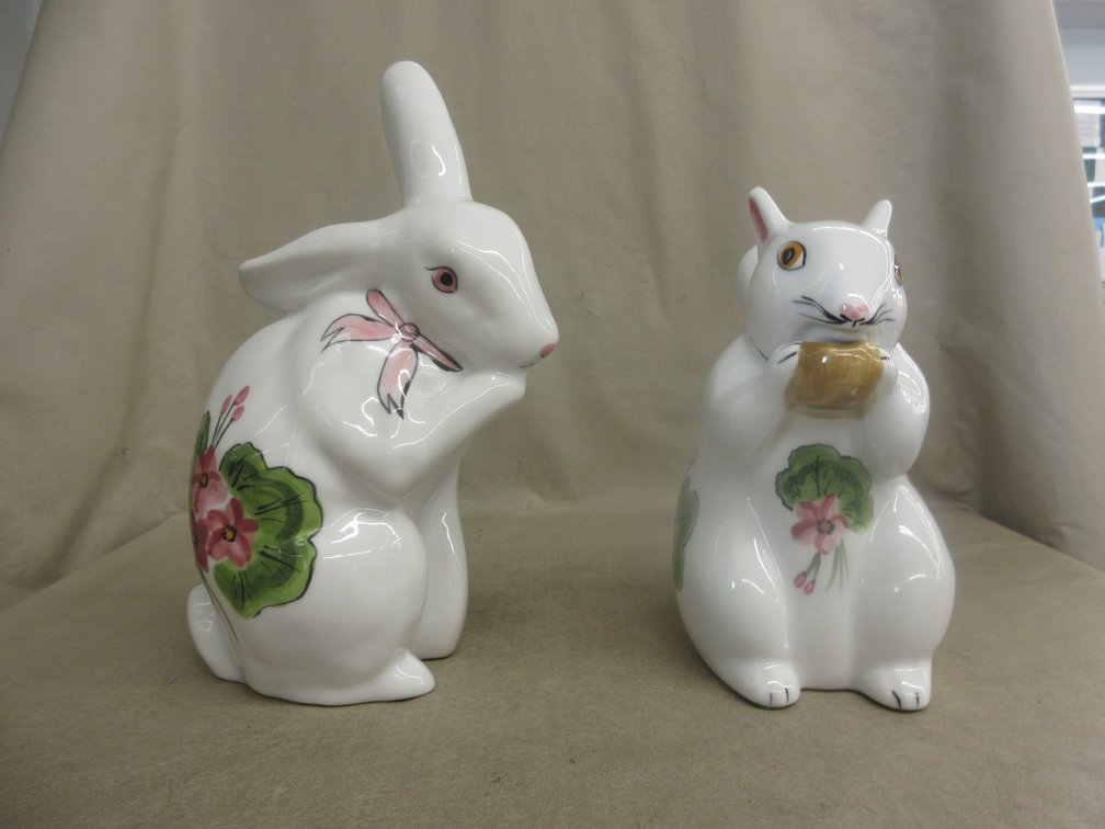 (2) Guston porcelain figures