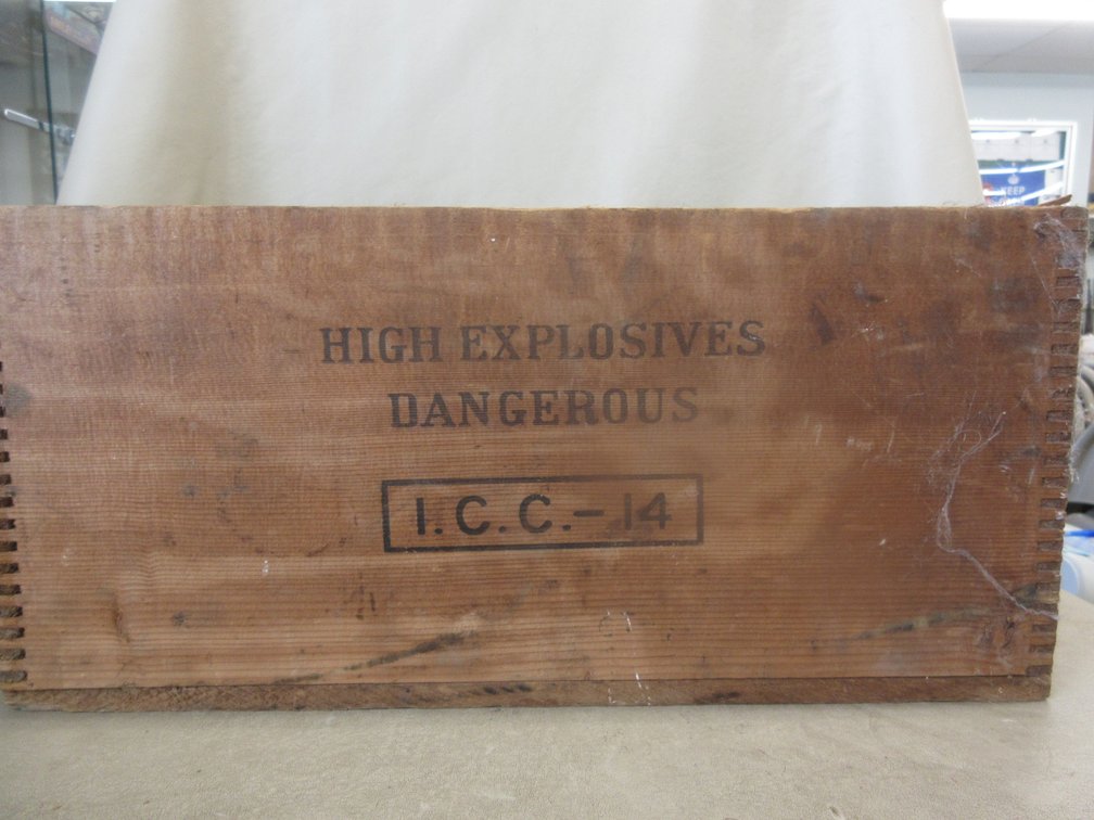 Antique wooden Dynamite Explosives crate