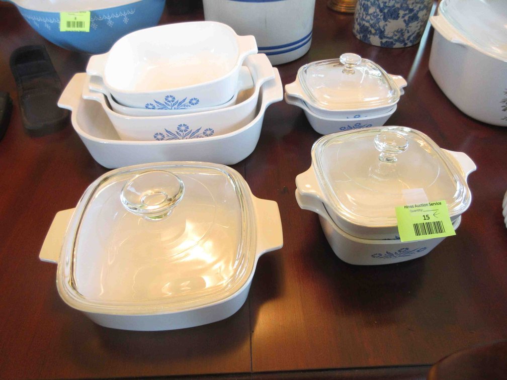 Group of Corning Ware pans