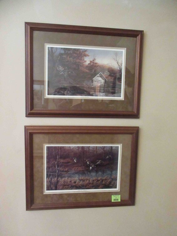 (2) Terry Redlin prints in frame