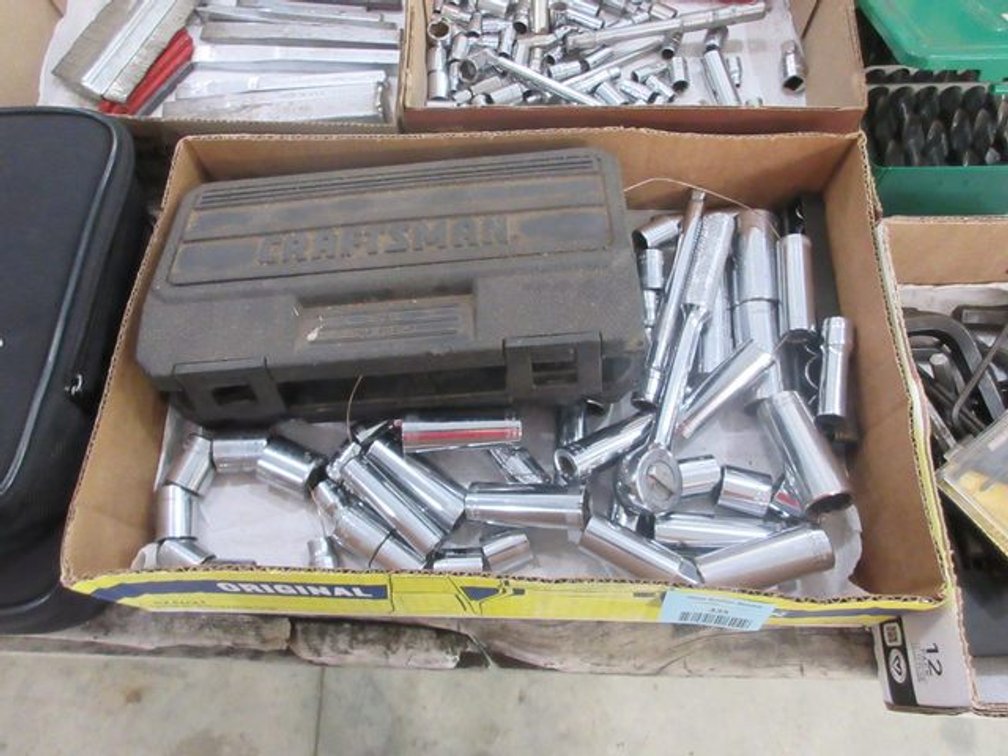 Flat of 3/8" drive sockets