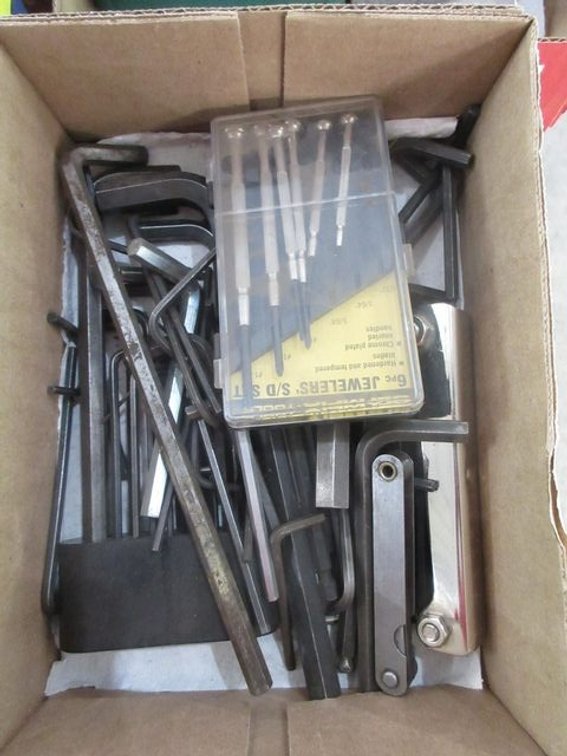 Flat of hex wrenches