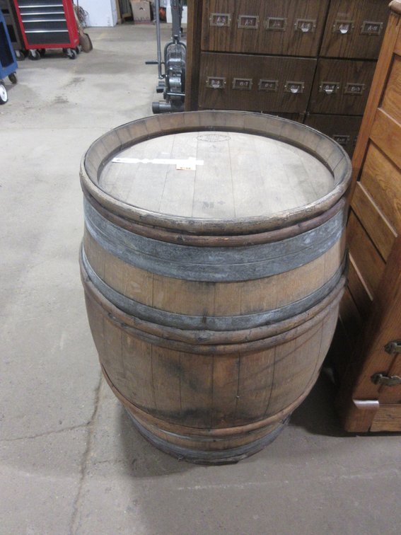 Antique oak barrel