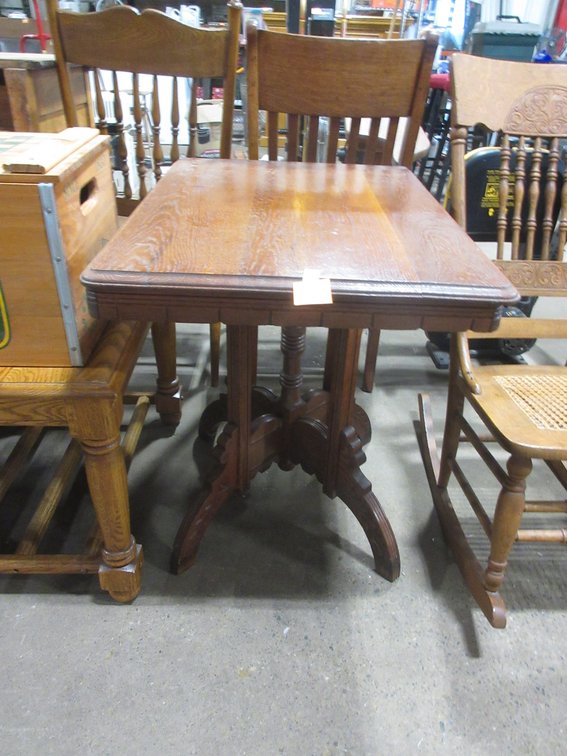 Antique oak parlor table