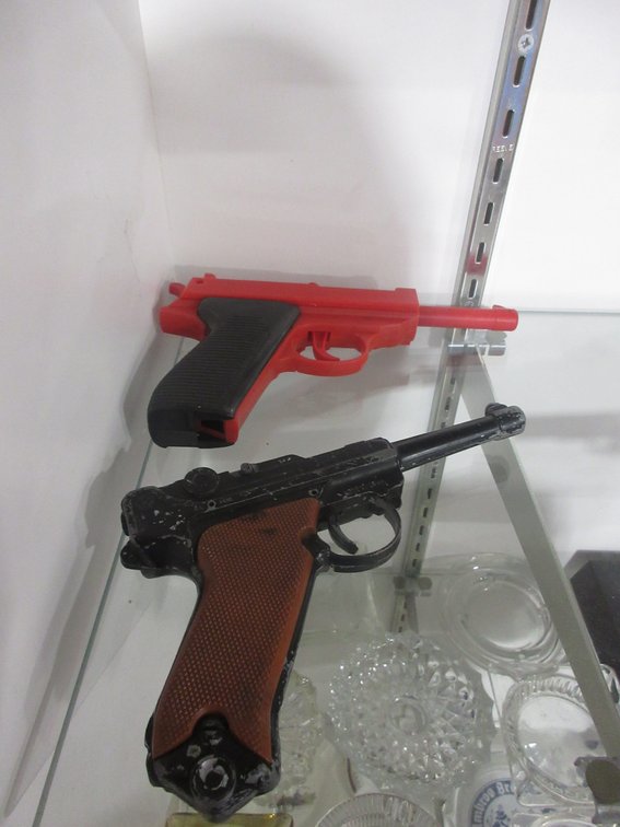 (2) Luger-style toy guns