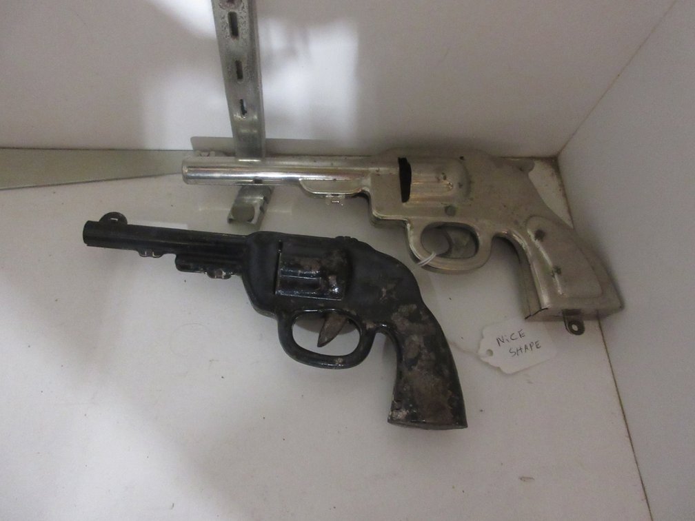 (2) Pressed steel toy guns