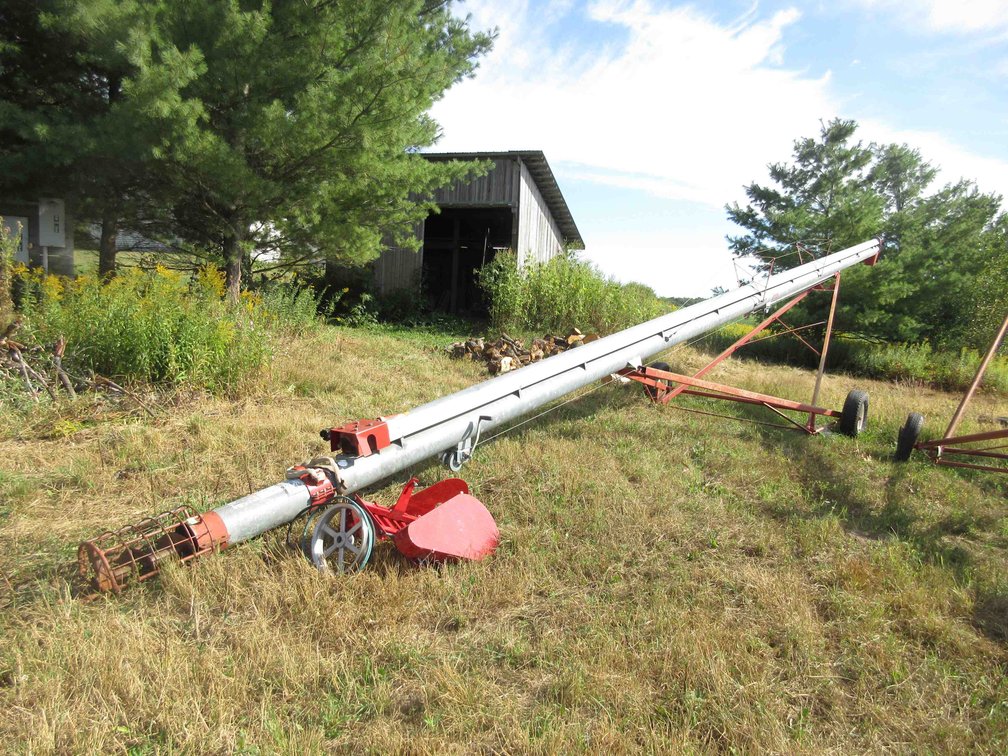 Feterl 54ft grain auger on transport