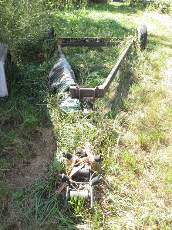 Grain auger transport frame