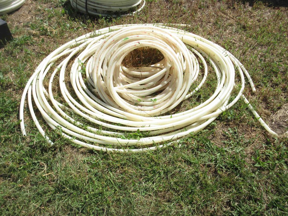 Group of Pex-A red letter tubing