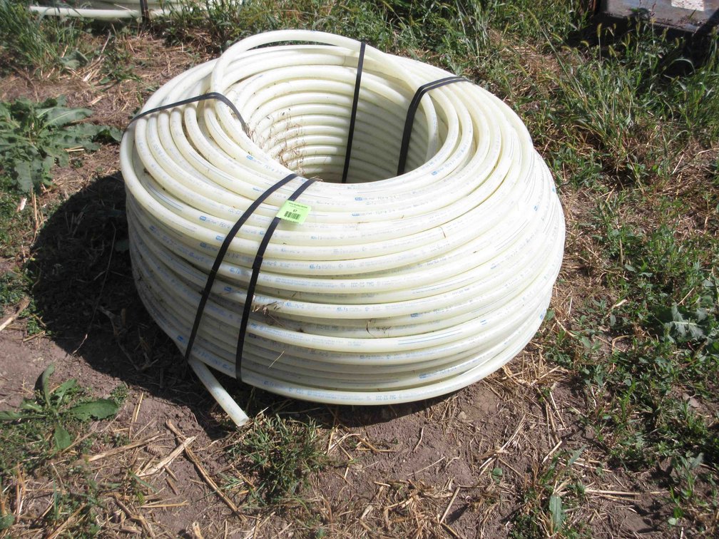 Group of Pex-A blue letter tubing